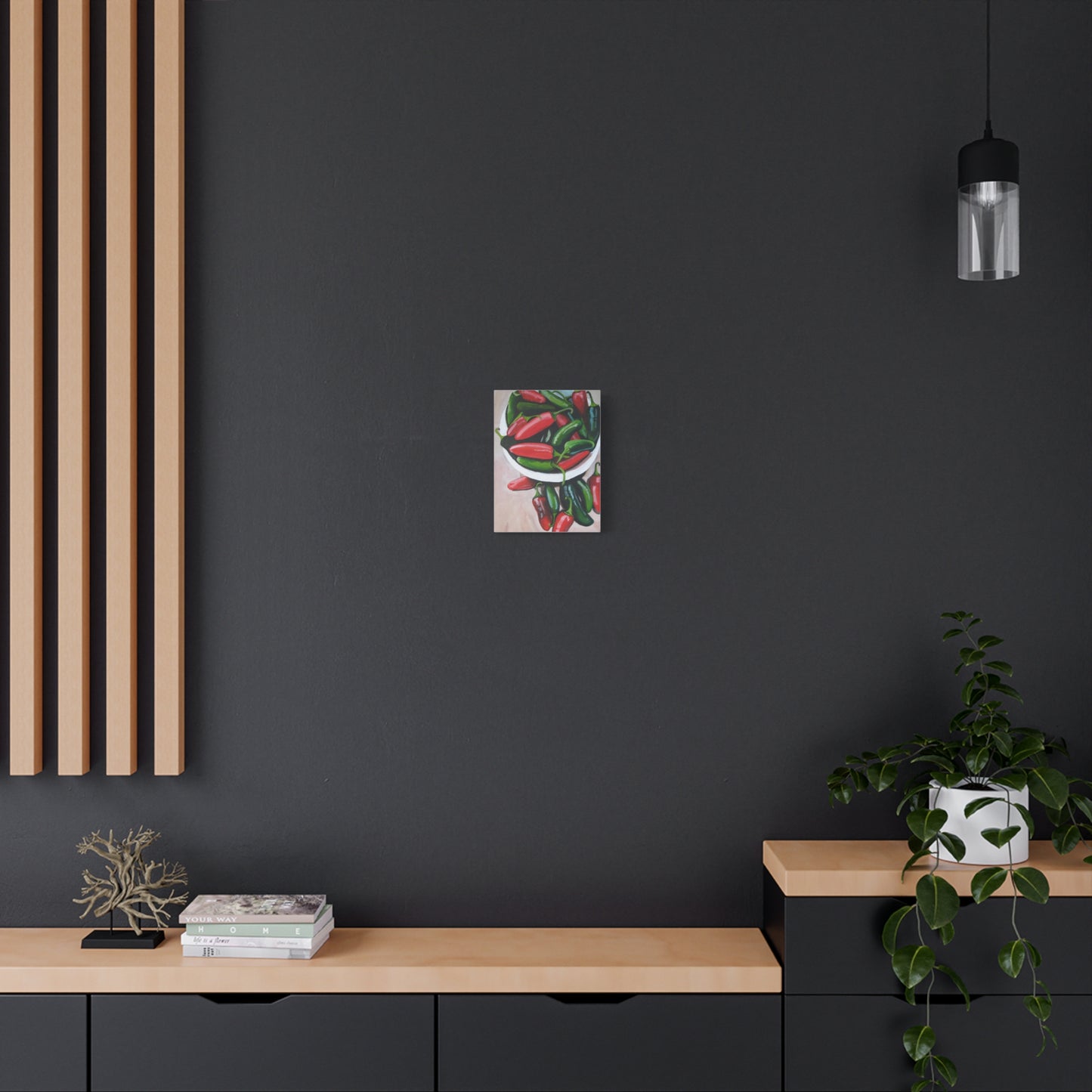 Chili Pepper Still Life Matte Canvas Print