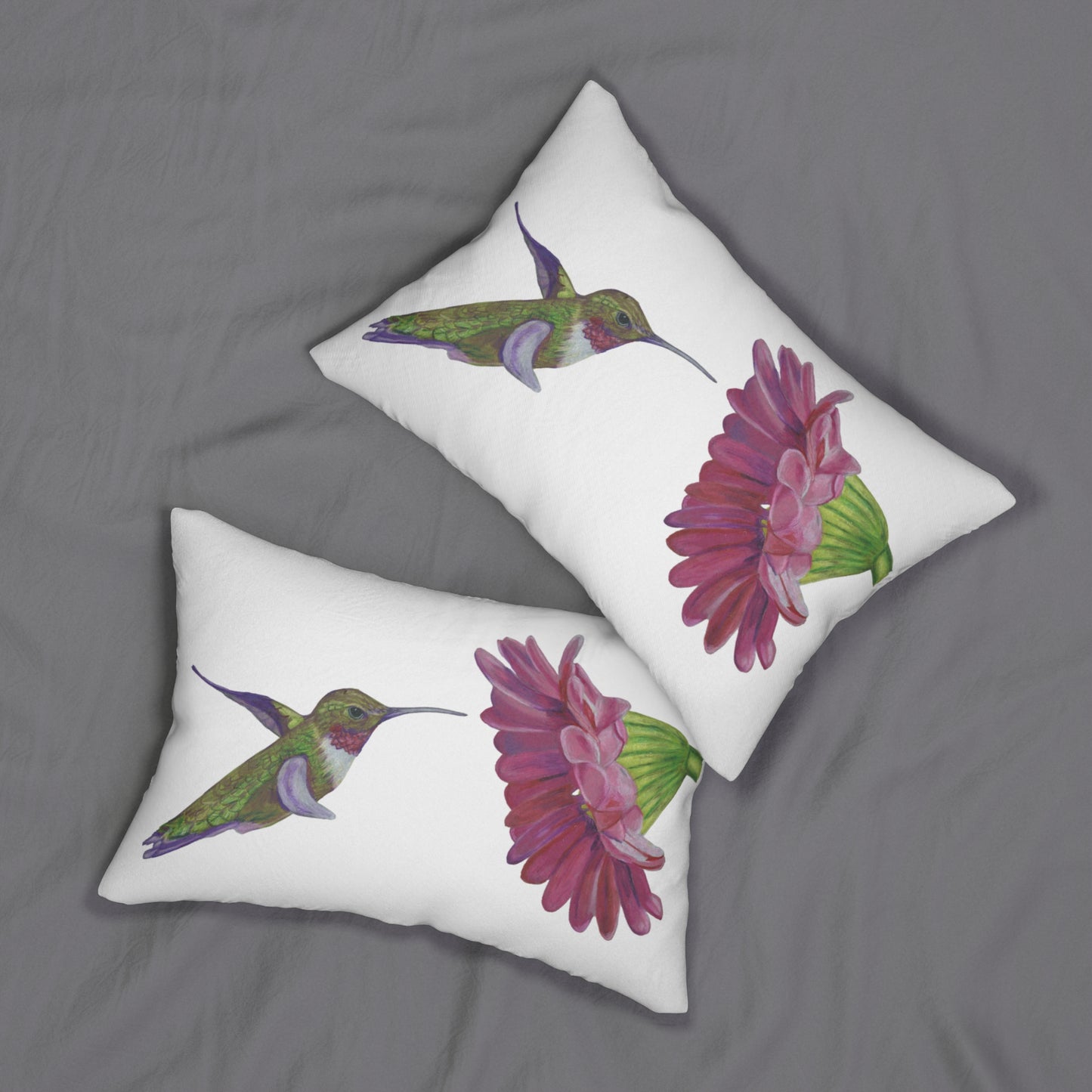 Hummingbird Lumbar Pillow