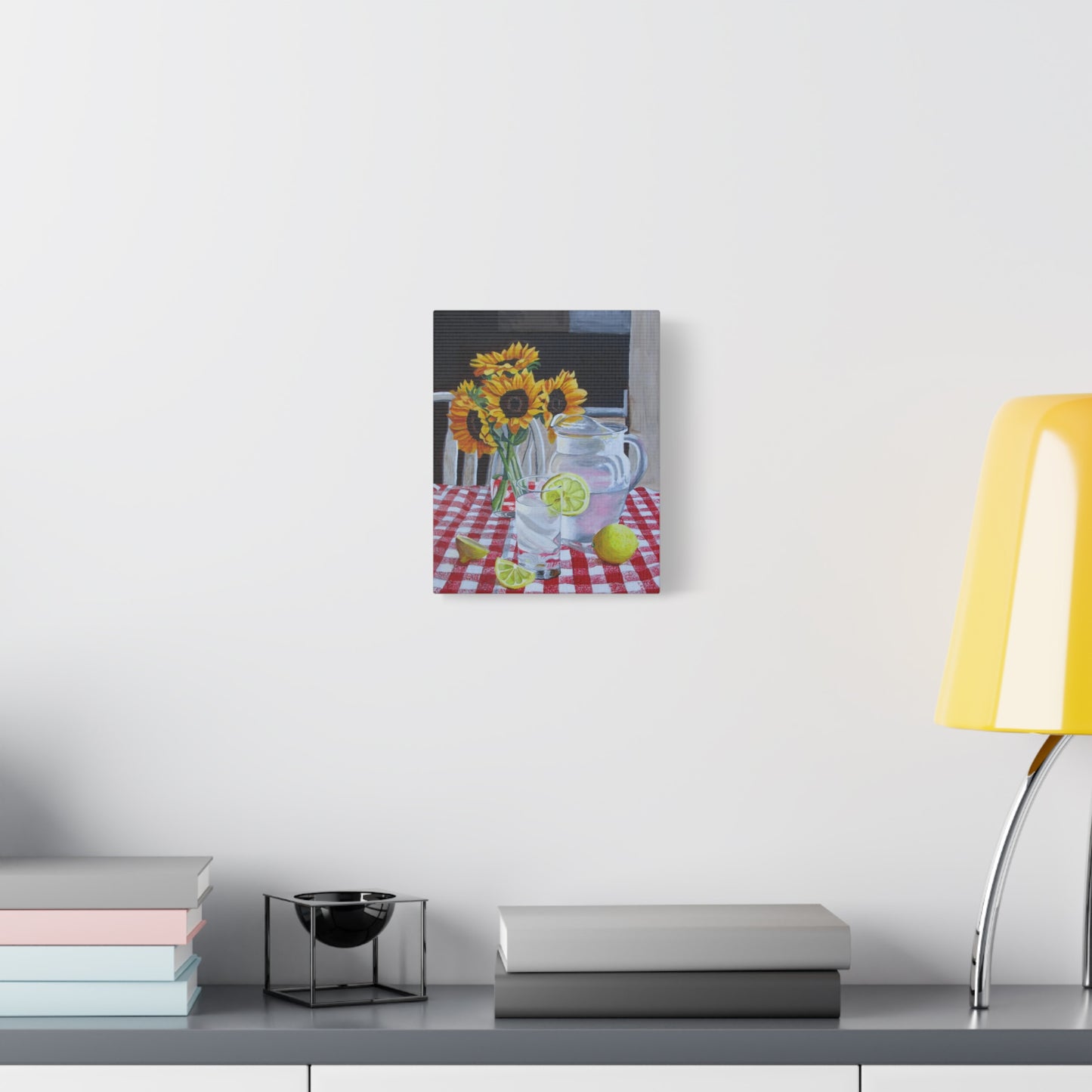 Sunflowers & Lemonade Matte Canvas Wall Art — Stretched 1.25"