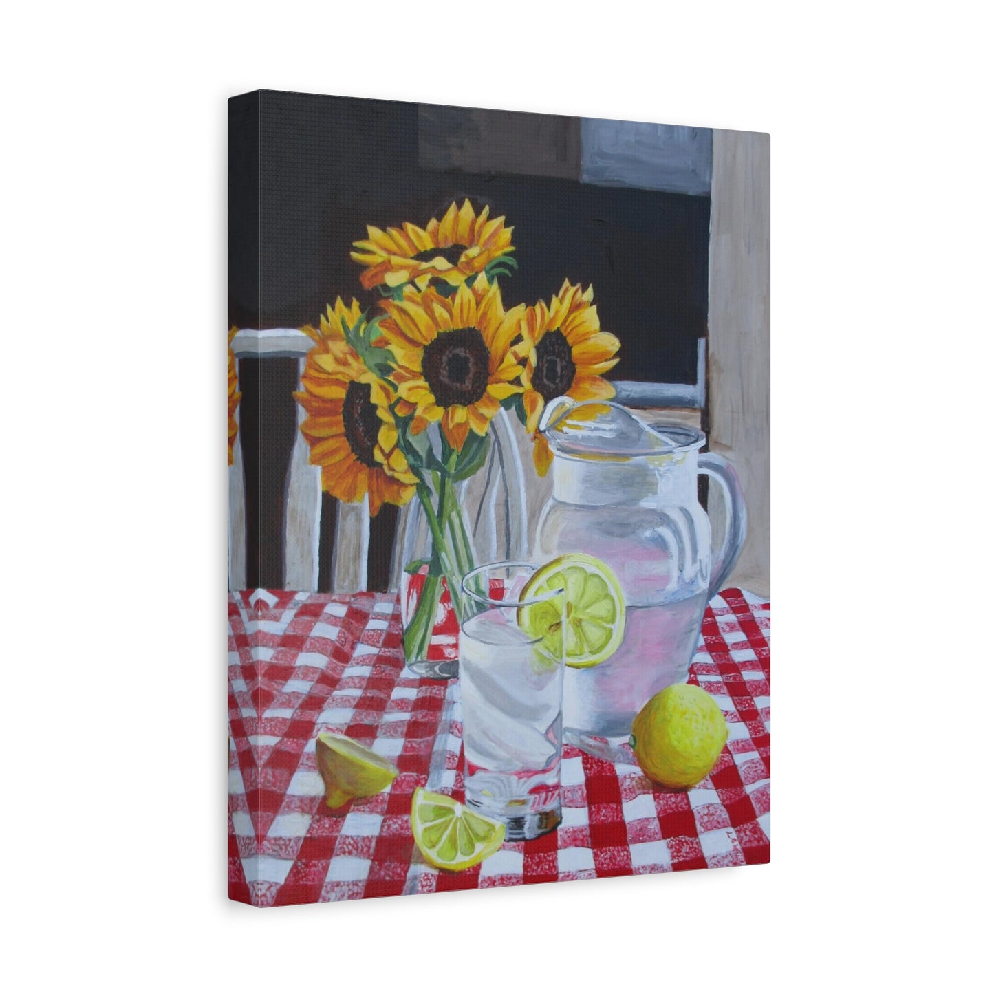 Sunflowers & Lemonade Matte Canvas Wall Art — Stretched 1.25"