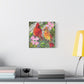 Cardinal Pair Matte Canvas Wall Art - 'Side By Side' Stretched 1.25"