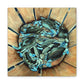 Maryland Blue Crabs in Basket- Coastal Still Life Matte Stretched Canvas