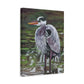 Great Blue Heron Art Print — Matte Stretched Canvas Wall Decor