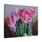 Pink Tulip Bouquet Canvas Print — Stretched Matte Wall Art