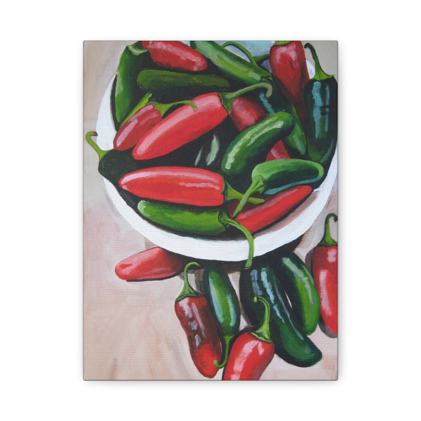 Chili Pepper Still Life Matte Canvas Print