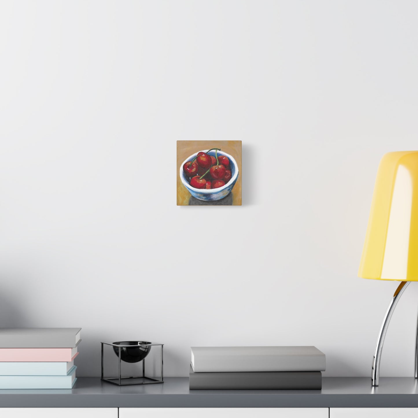 Cherry Bowl Canvas Art — Matte Stretched 1.25"