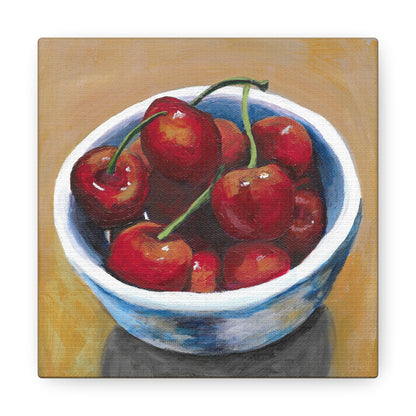 "Bowl of Cherries" Canvas Gallery Wrap Print