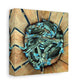 Maryland Blue Crabs in Basket- Coastal Still Life Matte Stretched Canvas