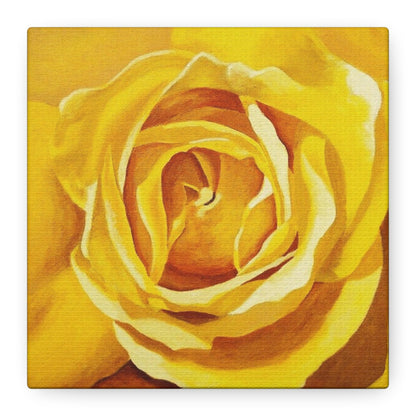 Yellow Rose Canvas Art — Stretched Matte Floral Wall Decor