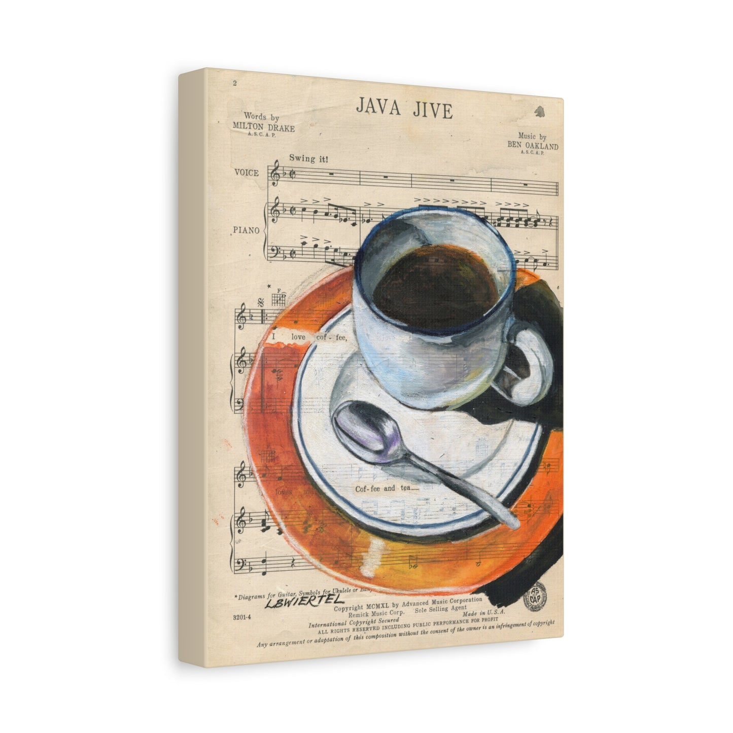 Java Jive, Matte Canvas, Stretched, 1.25"