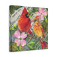Cardinal Pair Matte Canvas Wall Art - 'Side By Side' Stretched 1.25"