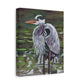 Great Blue Heron Art Print — Matte Stretched Canvas Wall Decor
