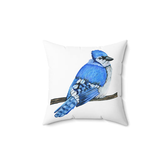 Blue Jay Spun Polyester Square Pillow