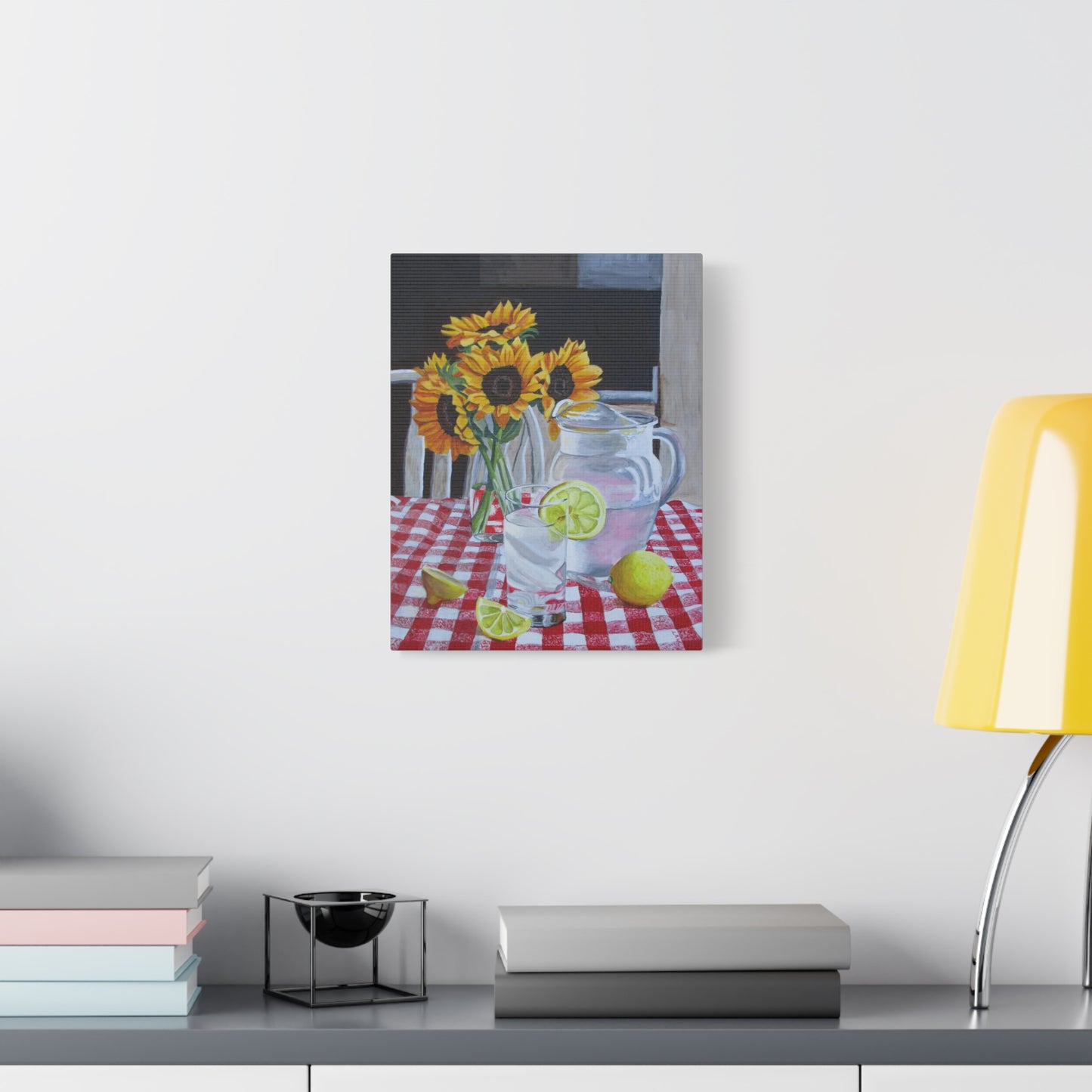 Sunflowers & Lemonade Matte Canvas Wall Art — Stretched 1.25"