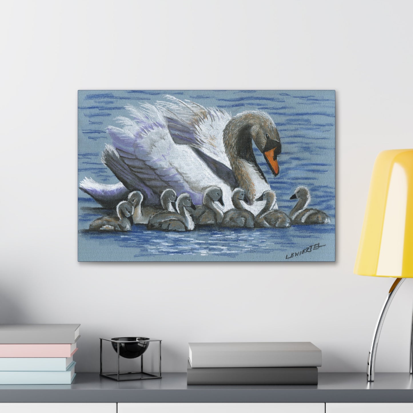 "Swan Mom" Canvas Gallery Wrap Print