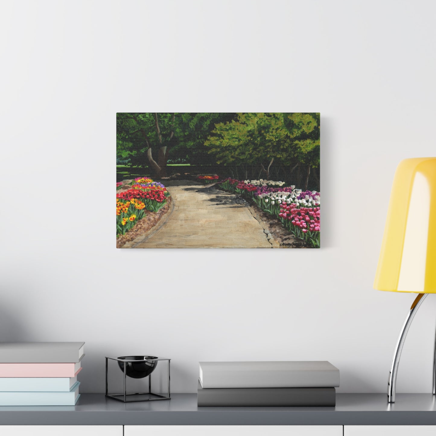 Spring Garden Path Matte Canvas Wall Art — Stretched 1.25"