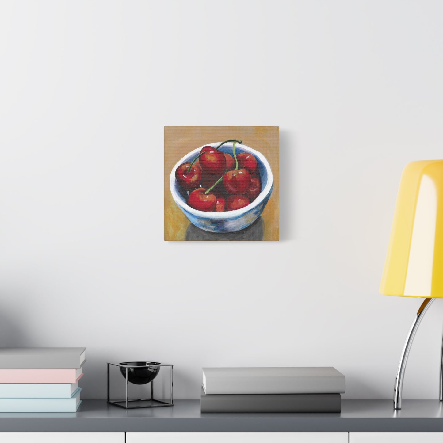 Cherry Bowl Canvas Art — Matte Stretched 1.25"