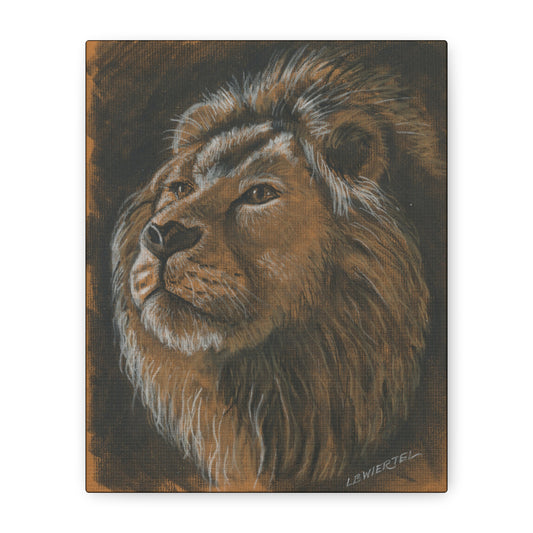 Majestic Lion Portrait Matte Canvas - Stretched Wall Art
