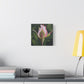 Pink Rosebud Canvas Art – Botanical Floral Wall Decor, Stretched Matte Canvas 1.25"