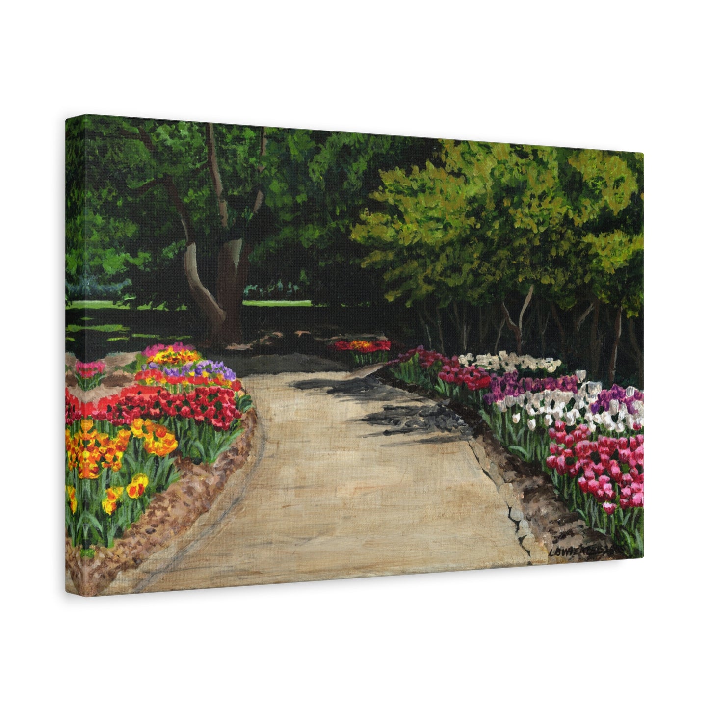 Spring Garden Path Matte Canvas Wall Art — Stretched 1.25"