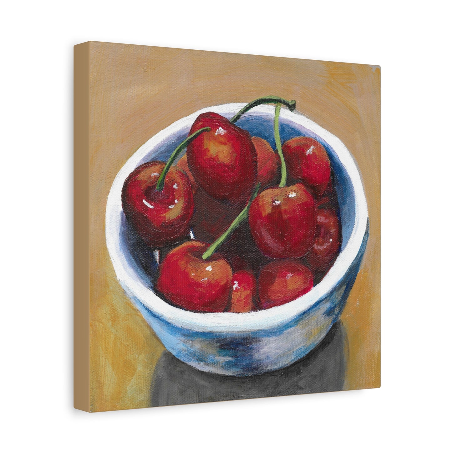 Cherry Bowl Canvas Art — Matte Stretched 1.25"
