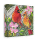 Cardinal Pair Matte Canvas Wall Art - 'Side By Side' Stretched 1.25"