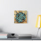 Maryland Blue Crabs in Basket- Coastal Still Life Matte Stretched Canvas