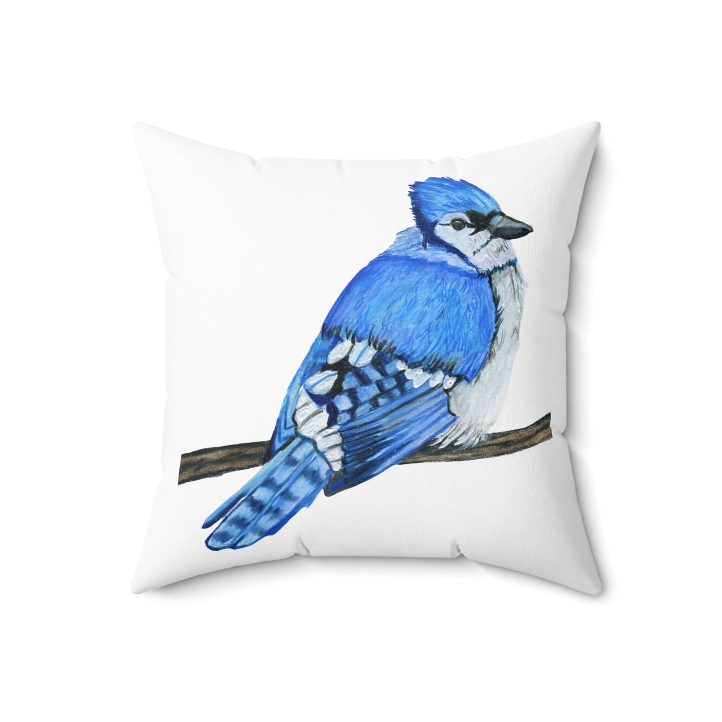 Blue Jay Spun Polyester Square Pillow