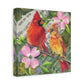 Cardinal Pair Matte Canvas Wall Art - 'Side By Side' Stretched 1.25"
