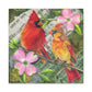 Cardinal Pair Matte Canvas Wall Art - 'Side By Side' Stretched 1.25"