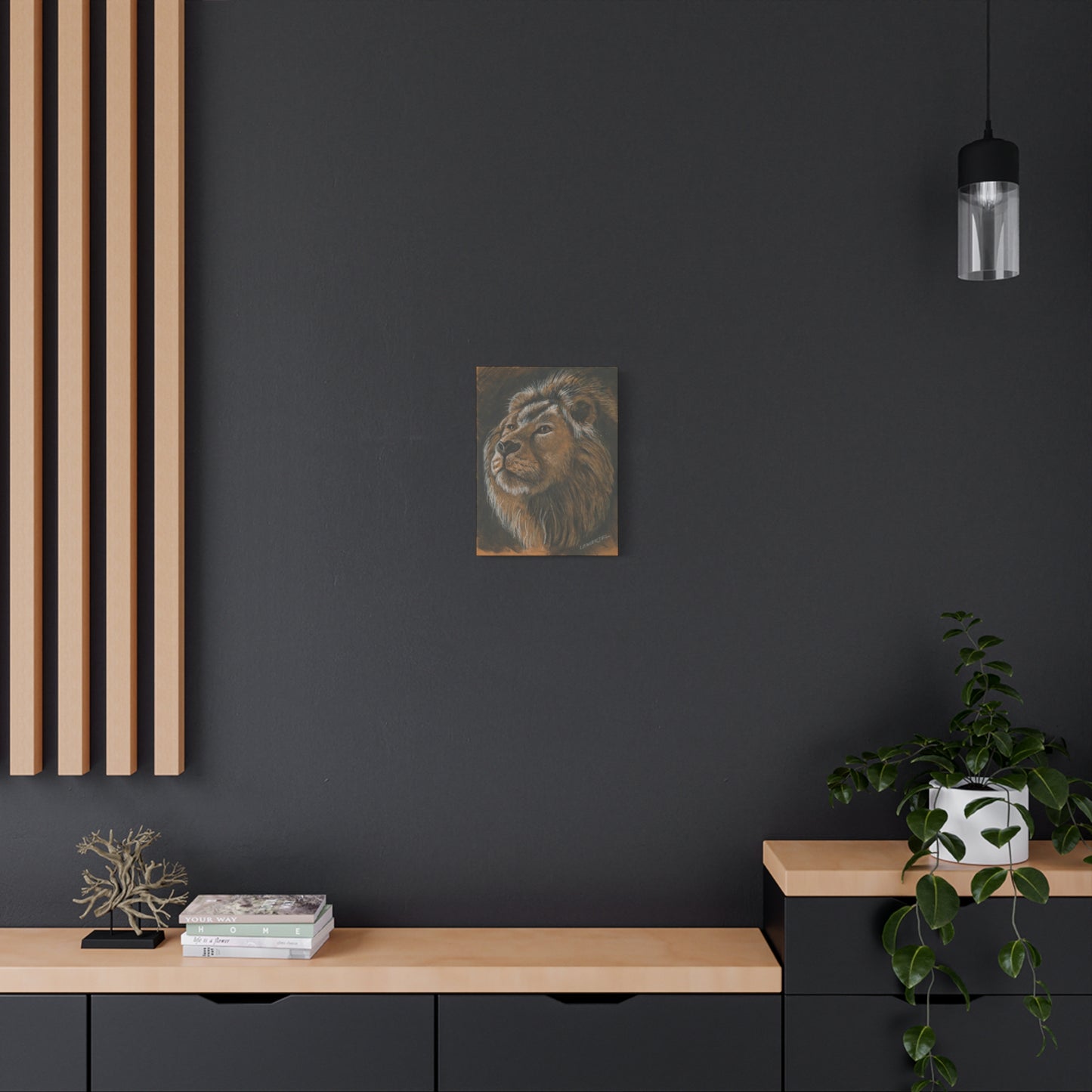 Majestic Lion Portrait Matte Canvas - Stretched Wall Art