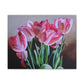 Pink Tulip Bouquet Canvas Print — Stretched Matte Wall Art