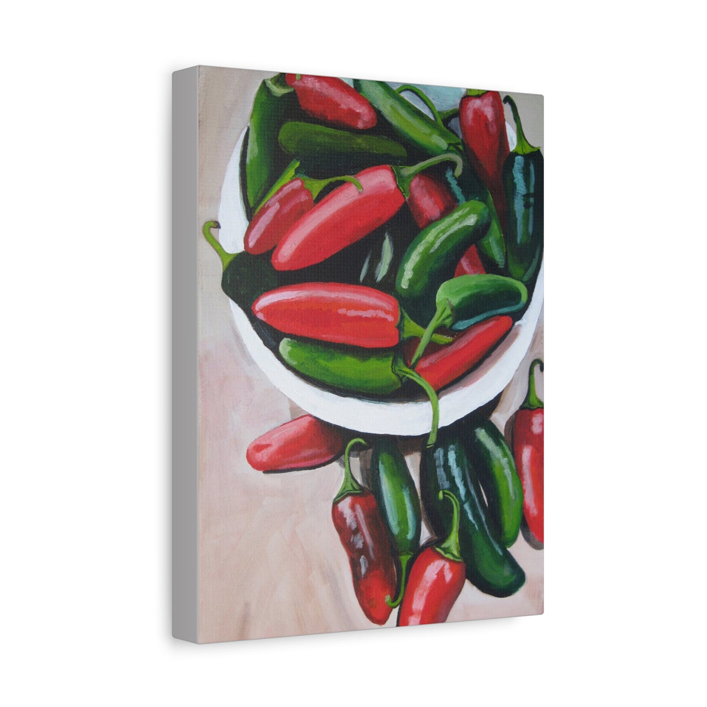Chili Pepper Still Life Matte Canvas Print