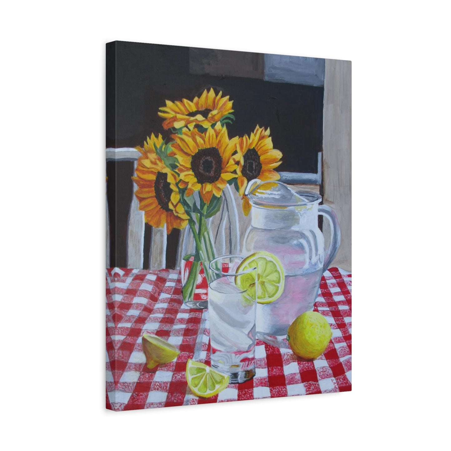 Sunflowers & Lemonade Matte Canvas Wall Art — Stretched 1.25"