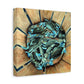 Maryland Blue Crabs in Basket- Coastal Still Life Matte Stretched Canvas
