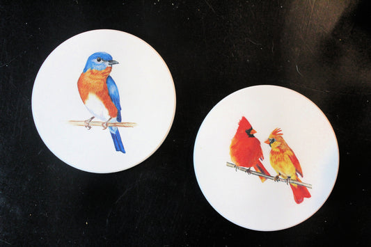 Absorbent Ceramic Bird Coasters